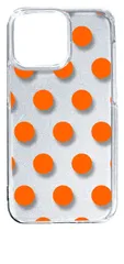 【新品未使用】iPhone14 Pro Max アイフォン14プロマックス クリア ハードケース ドット柄 水玉 (オレンジ) スマホケース カバー cl-ip14promax-dotsmall-07