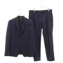 PRADA (プラダ) マイクロチェック ウール混 2B セットアップスーツ ネイビー UAF367 R141 323のサムネイル