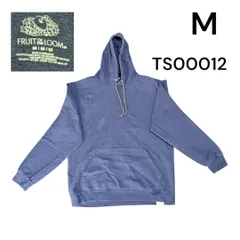 FRUIT OF THE LOOM古着無地パーカーMブルーフーディTS00012