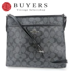 【中古】 コーチ ショルダーバッグ F29210 シグネチャー PVC レザー グレー ブラック シルバー金具 斜め掛け カジュアル レディース メンズ COACH