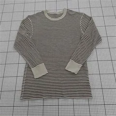 ◇ Θ JEMORGAN ワッフル生地 長袖 Tシャツ カットソー サイズXL アイボリー系ブラック系 メンズ E  【1509100080961】のサムネイル