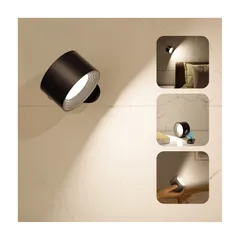 Feallive LED ブラケットライト スポットライト３段階調光調色 360°照明角度調整 コードレス 工事不要 ウォールライト 玄関 壁取付 間接照明 壁掛け ナイトライト デスク 高輝度 省エネ ウォールランプ ベッドサイド 卓上 日本語取扱説明書付き
