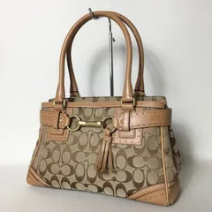 2509-393｜美品｜コーチ シグネチャー ハンドバッグ ブラウン