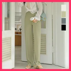 【スタッフおすすめ！】 リラックス セミワイドパンツ 無地 脚長 カジュアルパンツ/ボトムス 春夏/ルームウェア レディース ストレートパンツ ロングパ おすすめ おしゃれ　かわいい　人気 99AC-021