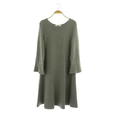 ギャラリービスコンティ GALLERY VISCONTI バックリボン ワンピース ロング 長袖 ニット 3 グレー /MY ■OS