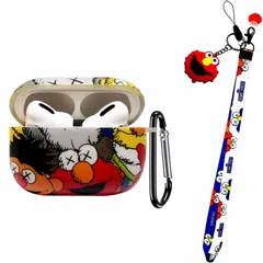 【人気商品】カバー かわいい 人気 クラシック セサミストリート イラスト イヤホンケース デザイン ファッション カバー TPU素材 えあーぽっつプロ 2世代 ケース ケース キーホルダー リングロープ 付き 2023/2022 保護 耐衝撃 防水 第2世代