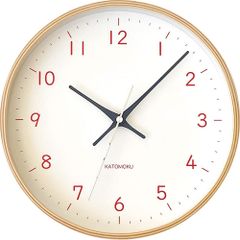 【特価】 KATOMOKU plywood clock 2 252mm 1288