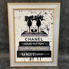 ［最終値下げ］シャネル ロゴCHANEL フォトフレーム 約35cm×約35cm 最終値下げ］シャネル ロゴCHANEL フォトフレーム 約35cm×約35cm