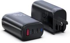 新品 GMJ スマートフォン & ノートパソコン 兼用 GaN (窒化ガリウム) 充電器 type-a type-c PD 65w Macbook pro/レノボ/Lenovo スマホ 用充電器 急速充電 採用/PD 65w/45w急速充電/折畳式プラグ/PS