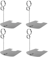 Crystal craft カードスタンド ポップスタンド リングスタンド popスタンド 卓上 おしゃれ10cm 4個セット(シルバー 10cm)