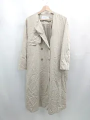 ◇ ⊇ ナチュラルビューティーベーシック ロング 長袖 ノーカラーコート サイズM ベージュ系 レディース E  【1507160022983】