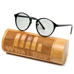 [What Say] FASHION OUTDOOR UV400 偏光レンズ クラシック フレーム カラーレンズ ミラーレンズ サングラス クリアレンズ 伊達眼鏡 (ライトグレー/ブラック・ブラック)のサムネイル
