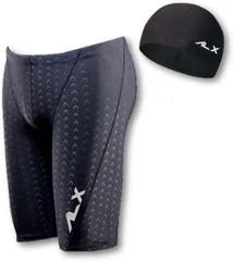 AthleX水着 メンズ  競泳 スイムパンツ スイムキャップ  3XL 2点セット