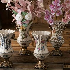 妖精と薔薇のプレミアムフラワーベース】28cm ラグジュアリー花瓶 