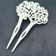 KZ058-a 簪 かんざし 白色 結婚式 和装 髪飾り 卒業式 成人式 着物