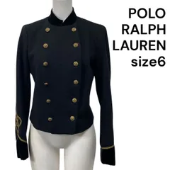 【美品】ポロラルフローレン ナポレオンジャケット 金ボタン ブラック 刺繍 4 希少 XL RALPH LAUREN DENIM & SUPPLY ナポレオン ジャケット 金