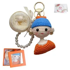 ホワイト-a PRETOLE プリザーブドフラワー キーホルダー 枯れない花 手編み ベビー 少女 パール ぬいぐるみ 取り外し可能 携帯便利 かわいい 女性 女友達 彼女 母 贈り物 バレンタイン 記念日 誕生日 人気 結婚祝い 引越し祝い 退職祝い 入学