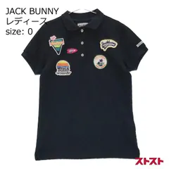 JACK BUNNY ジャックバニー 半袖ポロシャツ ワッペン ネイビー系 0 [240001925132]#