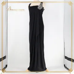 【日本製 パーティドレス】ブラック Petiribe ペチローブ ワンピース ドレス 黒 ロング ダンス 発表会 演奏会 お呼ばれ パーティ エレガント おしゃれ