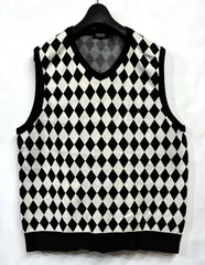 BURBERRY BLACK LABEL｜バーバリーブラックレーベル  アーガイル ニットベスト