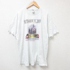 XL/古着 フルーツオブザルーム 半袖 ビンテージ Tシャツ メンズ 00s 星条旗 クルーネック 薄グレー 霜降り 25jul07 中古