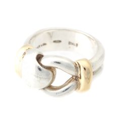 ティファニー SV925 K18 ヴィンテージ ワイド ノット リング 指輪 アクセサリー シルバー ゴールド 14.5号 12.7g【中古】のサムネイル