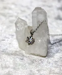 モアサナイト(moissanite) 1ct のネックレス TypeA S925