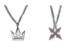 【特価商品】キングダムハーツ ソラの王冠とロクサスの十字架のネックレス KOJOCOC