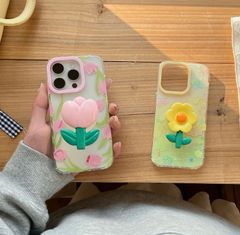 iphoneケース スマホグリップ iphone16ケース iphone16proケース 花柄 iphone15ケース 耐衝撃 iphone14ケース iphone13ケース iphone13pro