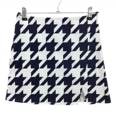 ★SALE価格★【超美品】スリクソンbyデサント スカート ライトグレー×ネイビー 千鳥格子 レディース S ゴルフウェア SRIXON