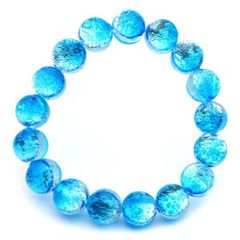パナリブルー ホタルガラス ブレスレット 12mm 光る 夜光 とんぼ玉 沖縄 お土産 パナリ島 Panari Blue 送料無料 クリスマス 贈り物 ギフト プレゼント