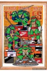 忍者タートルズ3Dパネルポスターアート絵画turtles