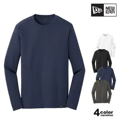 New Era ニューエラ Tシャツ 長袖 ロンT USモデル ワンポイント ロゴ ヘリテージ 定番 人気 無地 プリント メンズ レディース ユニセックス nea102 NAVY_GRAPHITE