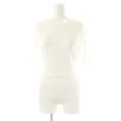 ダイアンフォンファステンバーグ DIANE von FURSTENBERG バックリボン半袖カットソー Tシャツ S ホワイト ブルー /ES ■OSのサムネイル