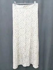 ◇ Θ　Φ AS KNOW AS PINKY アズノゥアズピンキー 花柄 ロング丈 フレア スカート サイズ表記なし クリーム レディース P  【1409250011696】