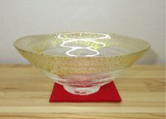 ✨新品未使用✨硝子工芸品 琉球ビードロ硝子 ボウル皿 ペアセット