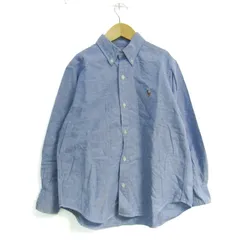 ラルフローレン 長袖シャツ トップス オックスフォード ボタンダウン キッズ 男の子用 140サイズ ブルー RALPH LAUREN 【中古】