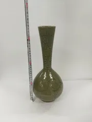 青磁花器　アンティーク　花瓶　花立　陶器　陶芸　美術品　作家不明 2025年最新】青磁花器の人気アイテム - メルカリ