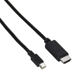 新品 エレコム Mini DisplayPort (オス) - HDMI (オス) 変換ケーブル 2m ブラック AD-MDPHDMI20BK