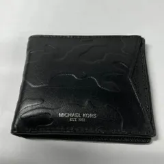 （新品未使用品）MlCHAEL KORS 二つ折り財布　ブラック マイケル・コース(MICHAEL KORS) 二つ折り メンズ二つ折り財布