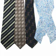 ゼニア ヒューゴボス セリーヌHOLLAND ネクタイ 4本セット 総柄 メンズ 【中古】