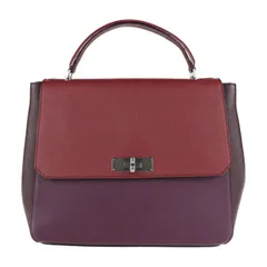 BALLY バリー ハンドバッグ レザー ボルドー系 B TURN MD 2way ショルダー Bターンロック ショルダーバッグ 【本物保証】