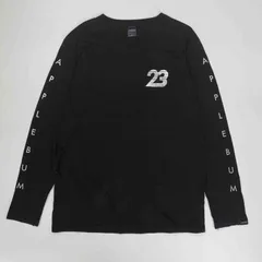 APPLEBUM（アップルバム） 23 L/S Tee スリーブロゴ ロングスリーブTシャツ ブラック XLサイズ 古着