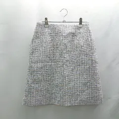 ◇ ⊇◎●未使用● ROPE PICNIC ロペピクニック ツイード ひざ丈 台形 スカート サイズ36 ブルー レディース E  【1503050021654】