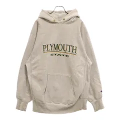 CHAMPION (チャンピオン) 90S VINTAGE REVERSE WEAVE PLYMOUTH STATE ヴィンテージ USA製 刺繍タグ リバースウィーブ スウェット プルオーバーパーカー グレー
