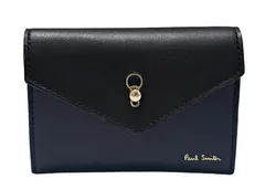 未使用 ポールスミス カードケース コンパクト財布 コインケース 財布 小銭入れ 兼用 レザー 本革 ブラック ブルー レディース Ｐａｕｌ Ｓｍｉｔｈ 名刺入れ