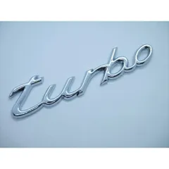 TURBO ターボ エンブレム クロームメッキ 筆記体 タイプ1 送料無料 シルバー 両面テープ ステッカー ドレスアップ カスタムパーツ 車用品 カーアクセサリー おしゃれ 女性 男性 人気 カーアクセ 小物