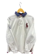 POLORALPH LAUREN (ポロラルフローレン) ラガーシャツ ポロシャツ カスタムフィット 長袖 ワンポイント ビッグポニー L ホワイト メンズ/025