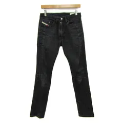 ディーゼル デニムパンツ ジーンズ ストレッチ ボトムス メンズ 27サイズ ブラック系 DIESEL 【中古】