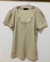 美品　コムサイズム　半袖　トップス　ゴールド　Mサイズ